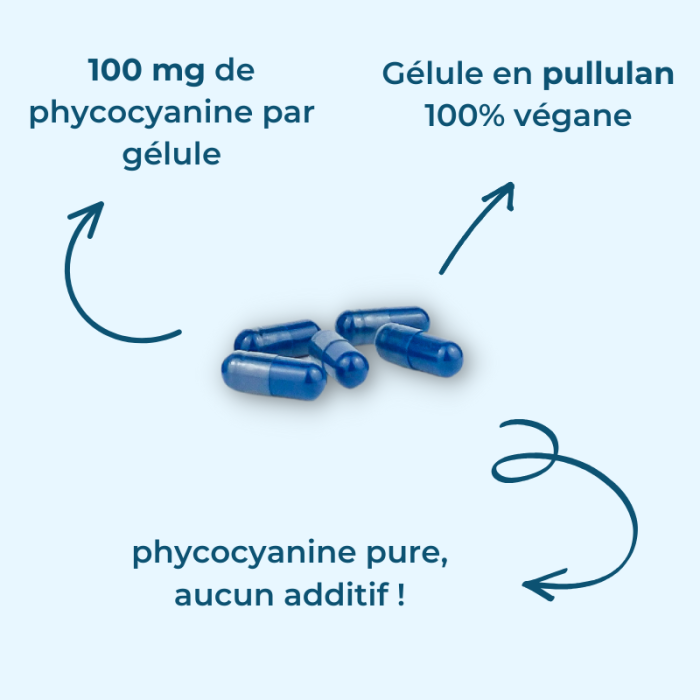 Phyco 100 : Phycocyanine lyophilisée nature 100 mg - KIDS – Image 3